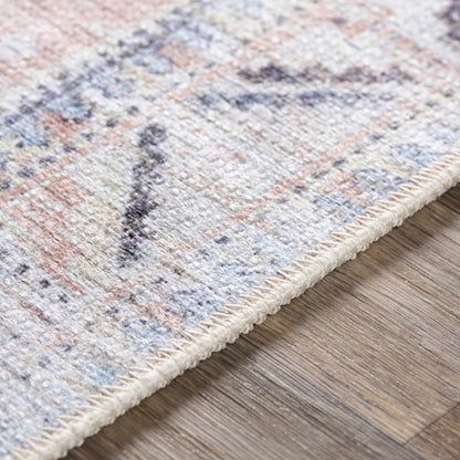 Morcott Peach Washable Area Rug - Soft Stylish Easy-Clean Home Decor