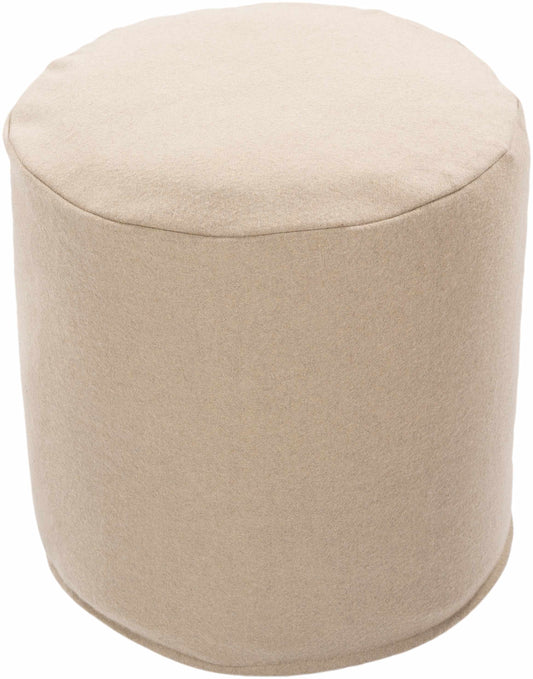 Marine Pouf Tan Felted Wool Footrest And Accent Seating For Living Rooms