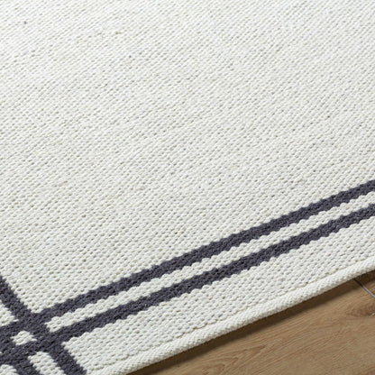Nimue Wool Area Rug - Elegant Border Design for Cozy Interiors