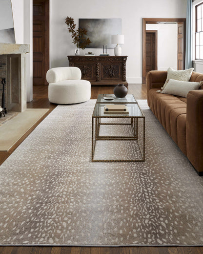 Tan Leopard Print Area Rug - Stylish Home Decor Accent