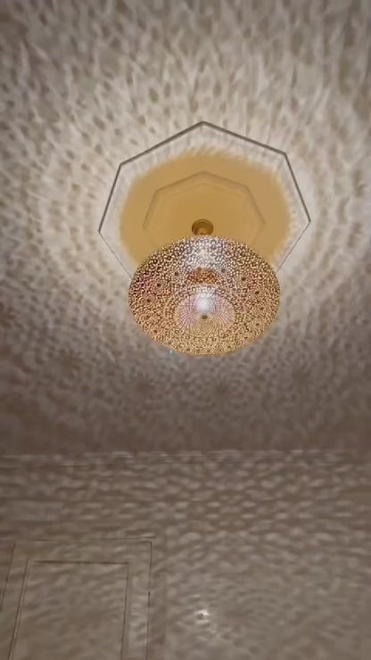 Moroccan Brass Chandelier Light- Custom Pendant Light