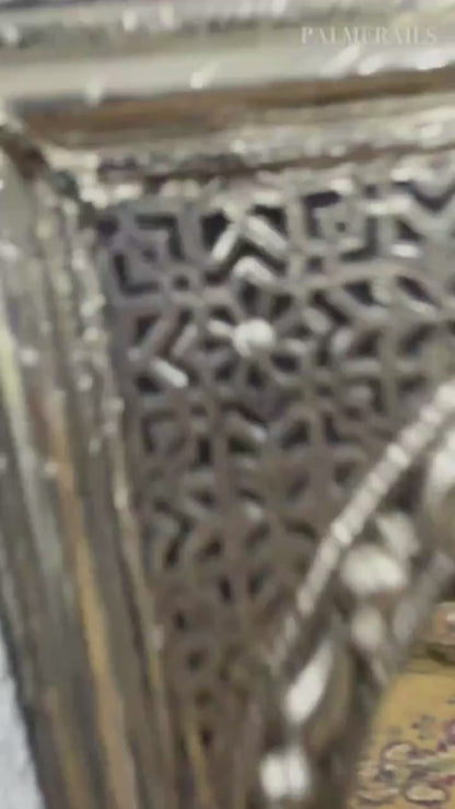 Moroccan Square Silver Mirror