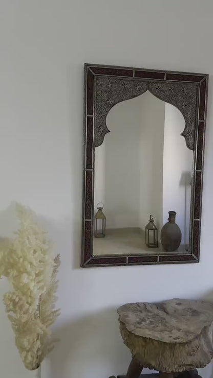 Moroccan Vintage Engraved Mirror