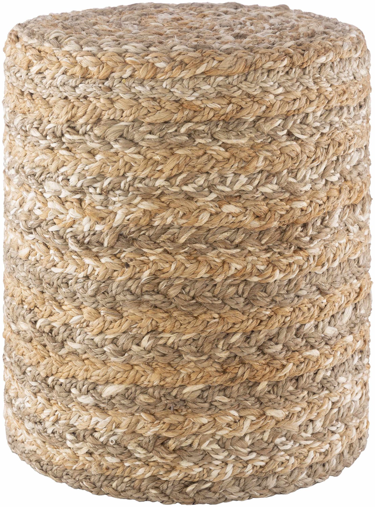 Ranskill Cotton Knitted Pouf Handwoven Accent Piece For Warm Textured Living Rooms