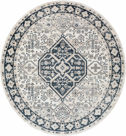 Washable Cream Gray Area Rug - Stylish Durable Home Decor