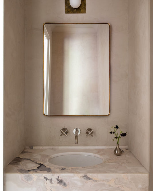 Brass Rectangle Mirror - Unlacquered Brass Mirror