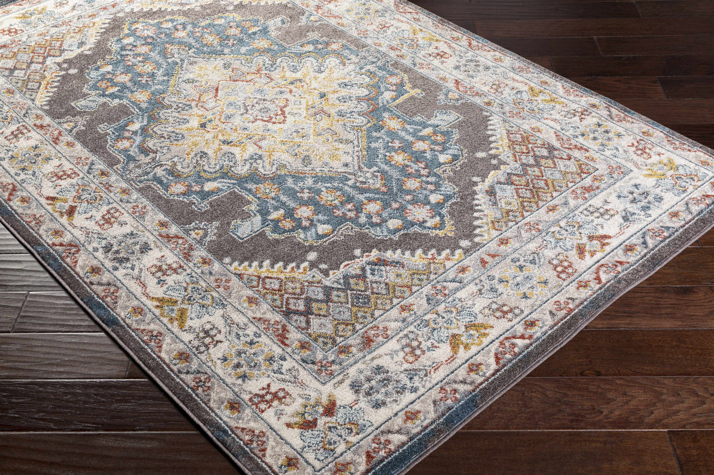 Haymond Brown Medallion Area Rug - Elegant Living Room or Bedroom Decor