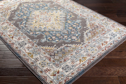 Haymond Brown Medallion Area Rug - Elegant Living Room or Bedroom Decor