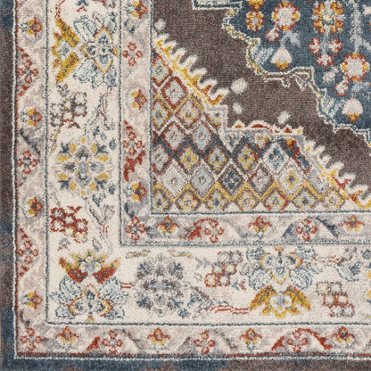 Haymond Brown Medallion Area Rug - Elegant Living Room or Bedroom Decor