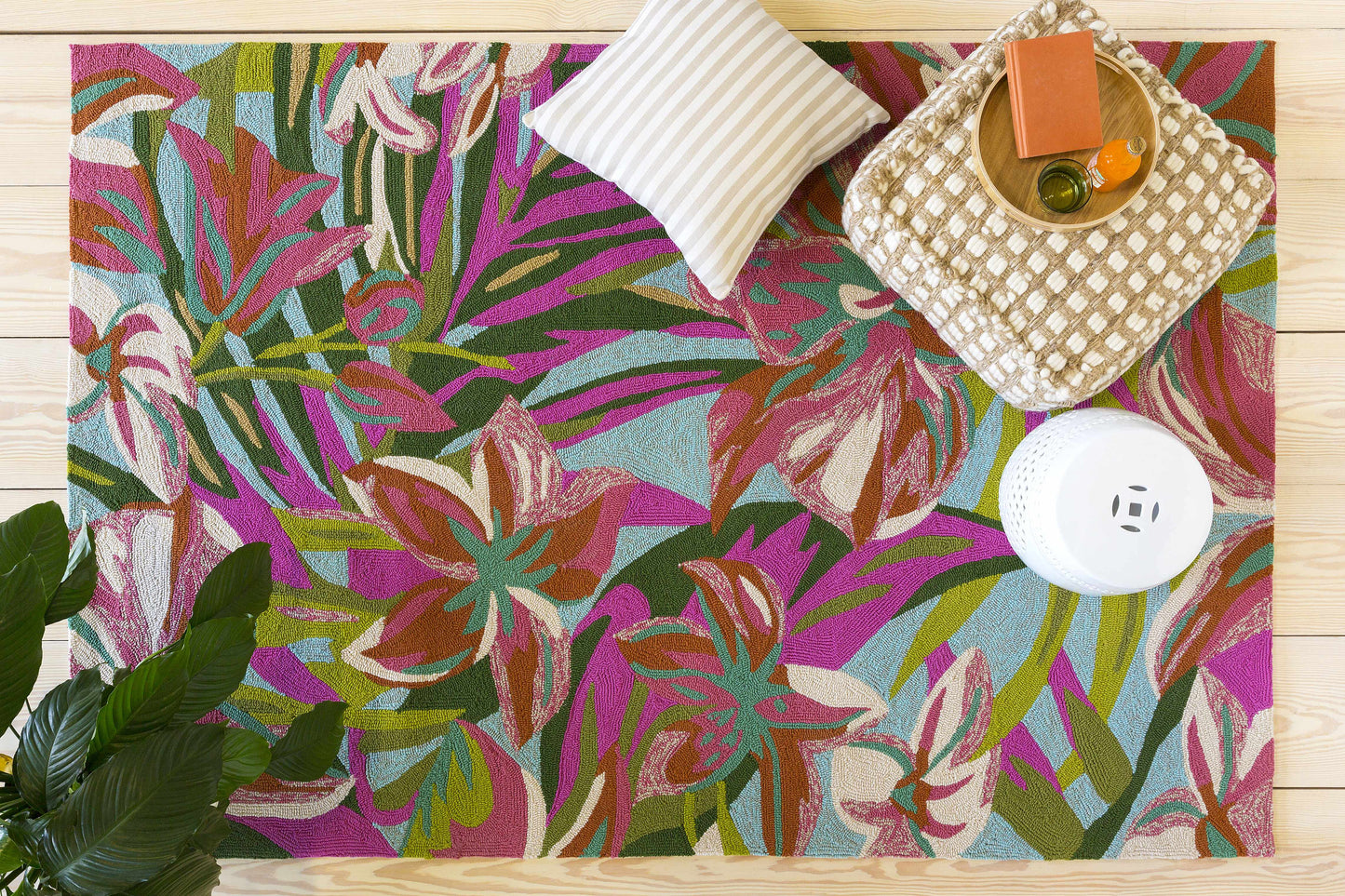 Brookneal Pouf Woven Textured Seating