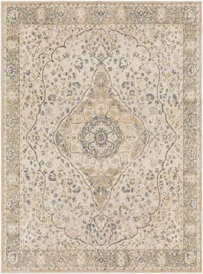 Washable Flat Pile Area Rug - Soft Durable Modern Design