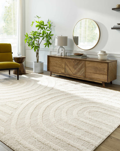 Arnel Cream Area Rug - Soft Elegant Cozy Home Décor