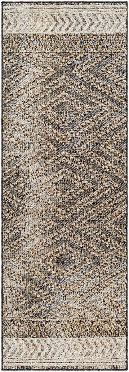 Beige and Charcoal Area Rug - Stylish Modern Home Decor