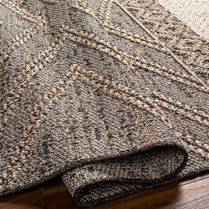 Beige and Charcoal Area Rug - Stylish Modern Home Decor