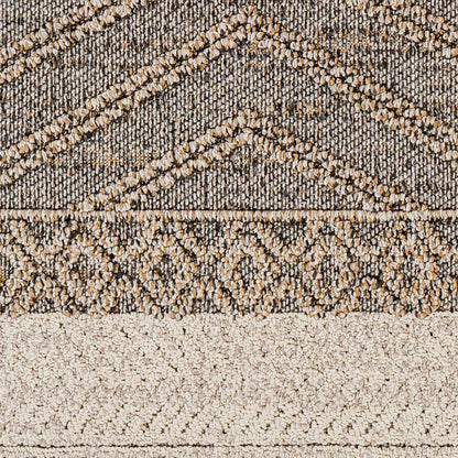 Beige and Charcoal Area Rug - Stylish Modern Home Decor