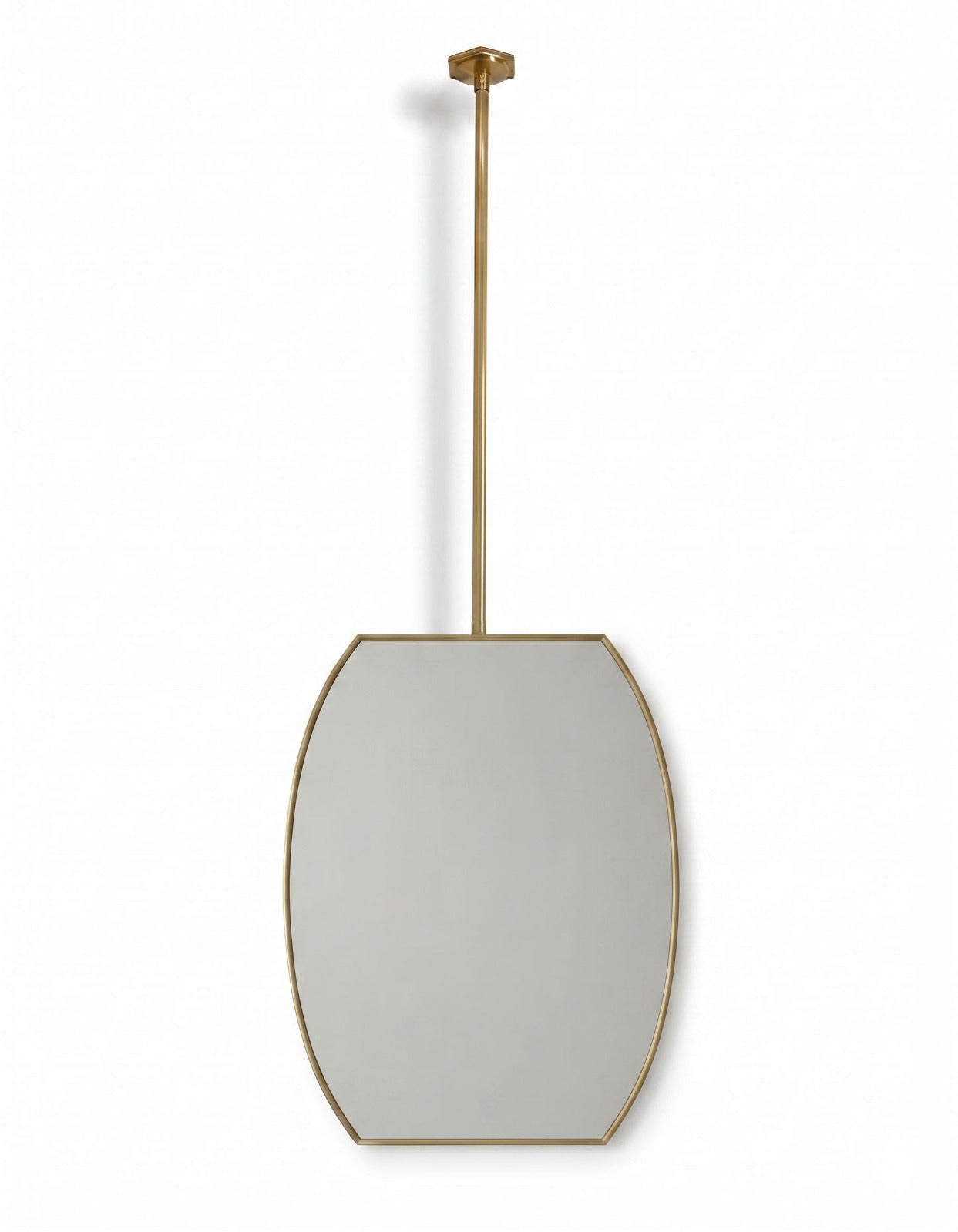 Geometric Oval Brass Mirror – Luxury Hanging Wall Mirror