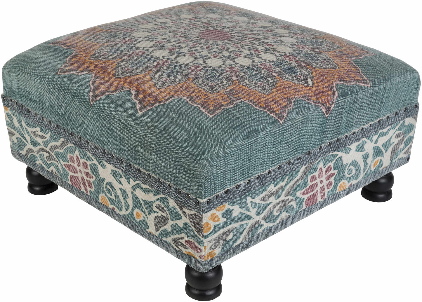 Swinton Bohemian Ottoman Pouf Versatile Seating And Decorative Accent For Living Rooms