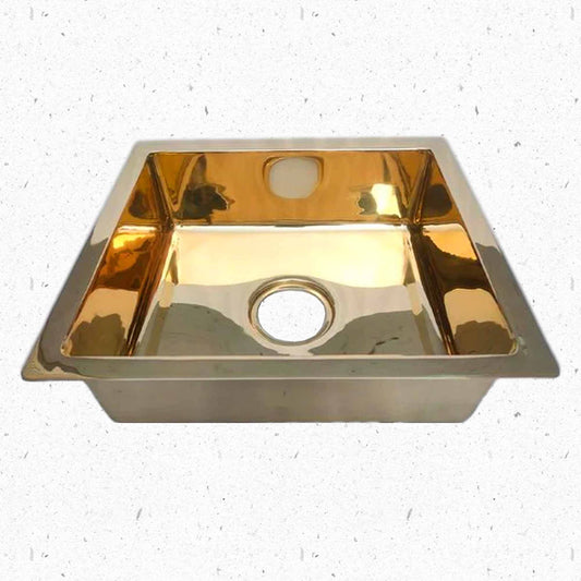 Unlacquered Brass Kitchen Island Sink