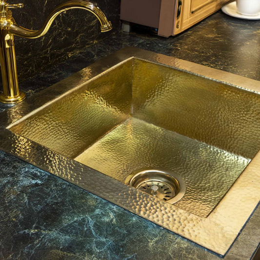 Kitchen Hammered Brass Bar Sink