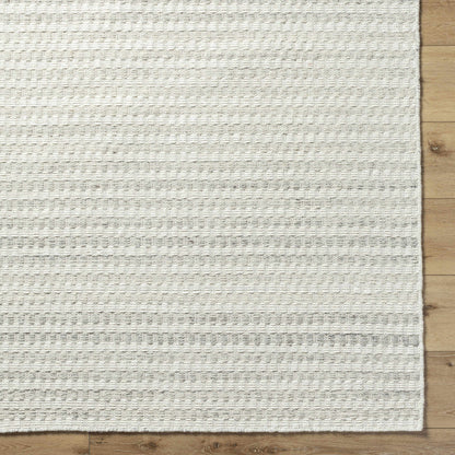 Tevah Pearl Wool Area Rug - Soft Elegant Cozy Design