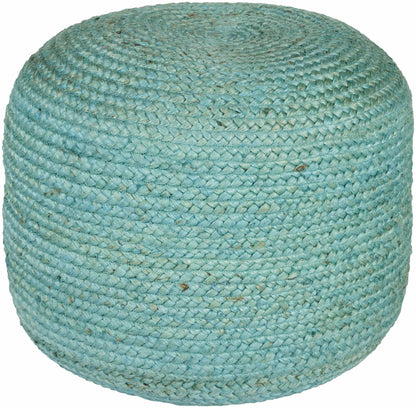 Knitted Aqua Jute Pouf Jenkinjones Cozy Living Room Decor