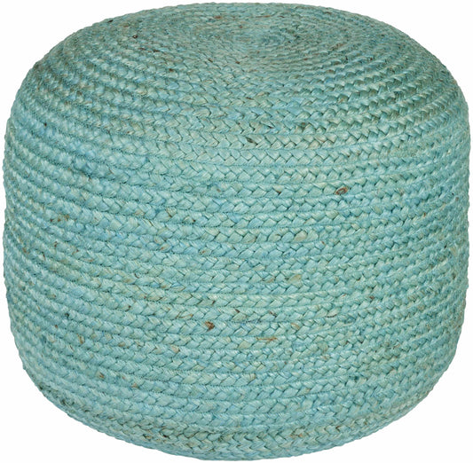 Knitted Aqua Jute Pouf Jenkinjones Cozy Living Room Decor