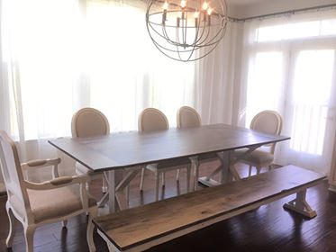 Trestle X Bench for Trestle X Table 15 Inch Wide 18 Inch High