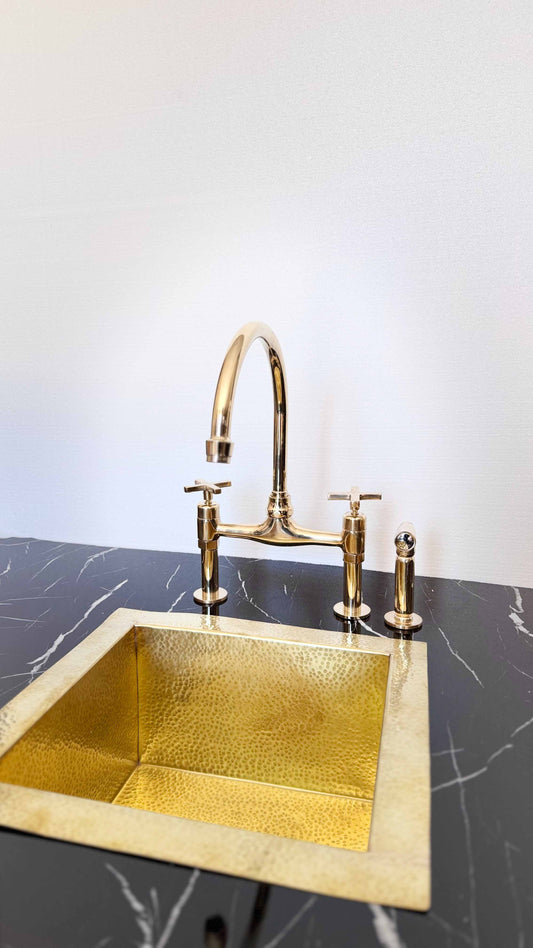 Unlacquered Brass Kitchen Faucet