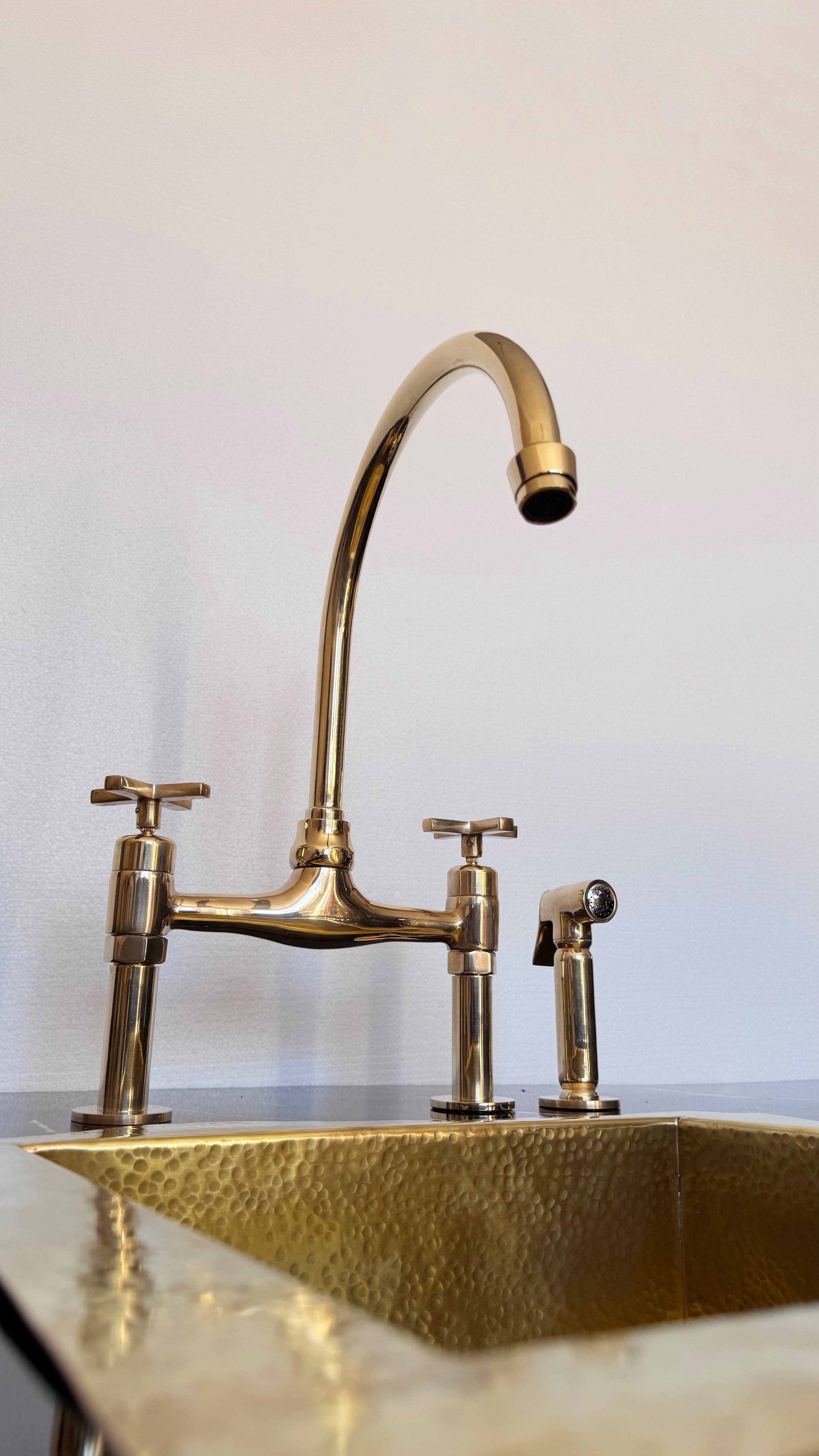 unlacquered brass kitchen faucet with kitchen brass sink