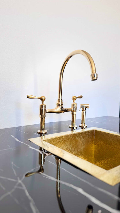 Unlacquered Brass Kitchen Faucets