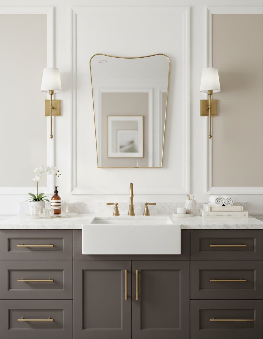 Organic modern bathroom decor