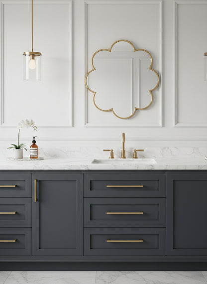 Flower shaped wall mirror