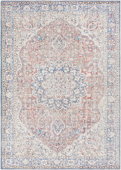 Washable Red Blue Rug - Limited Edition Home Decor