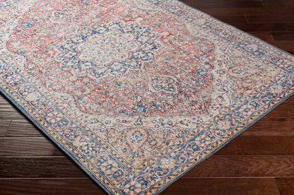 Washable Red Blue Rug - Limited Edition Home Decor
