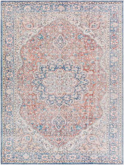 Washable Red Blue Rug - Limited Edition Home Decor