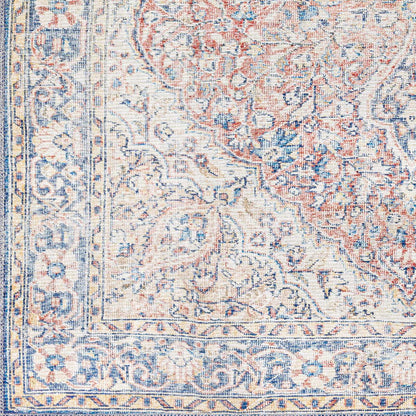Washable Red Blue Rug - Limited Edition Home Decor