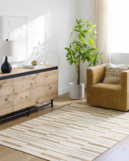 Modern Geometric Area Rug - Elegant Living Room or Bedroom Decor