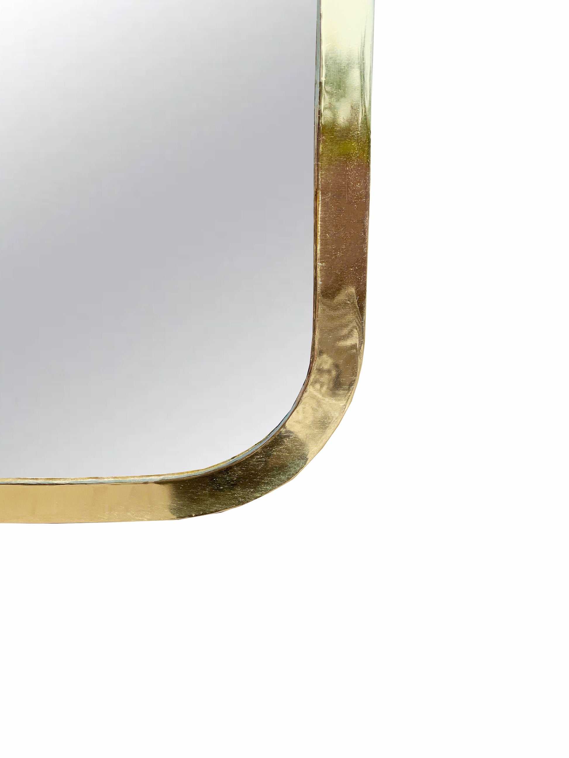 Gold metal framed wall mirror