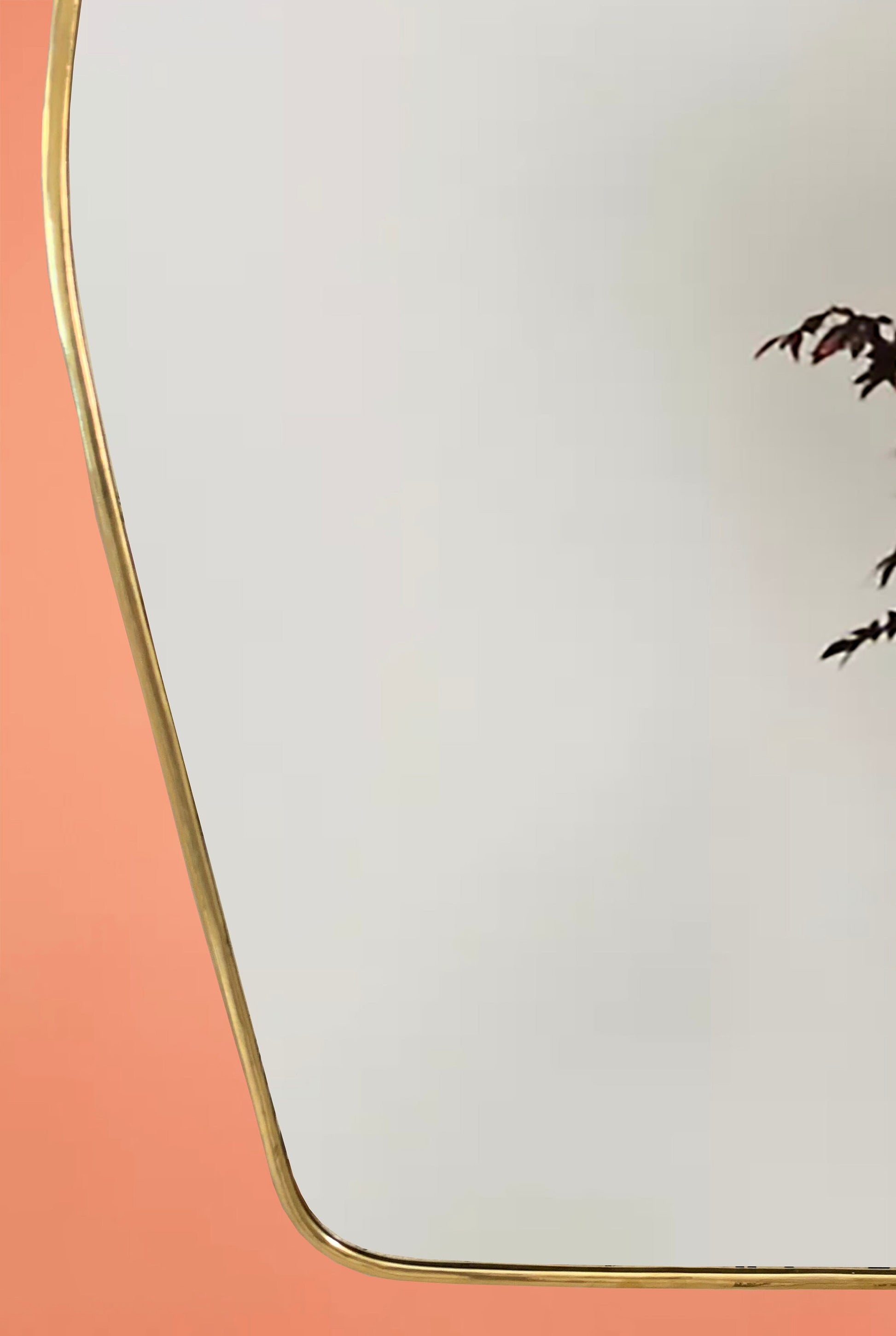 gold hexagon shape mirror