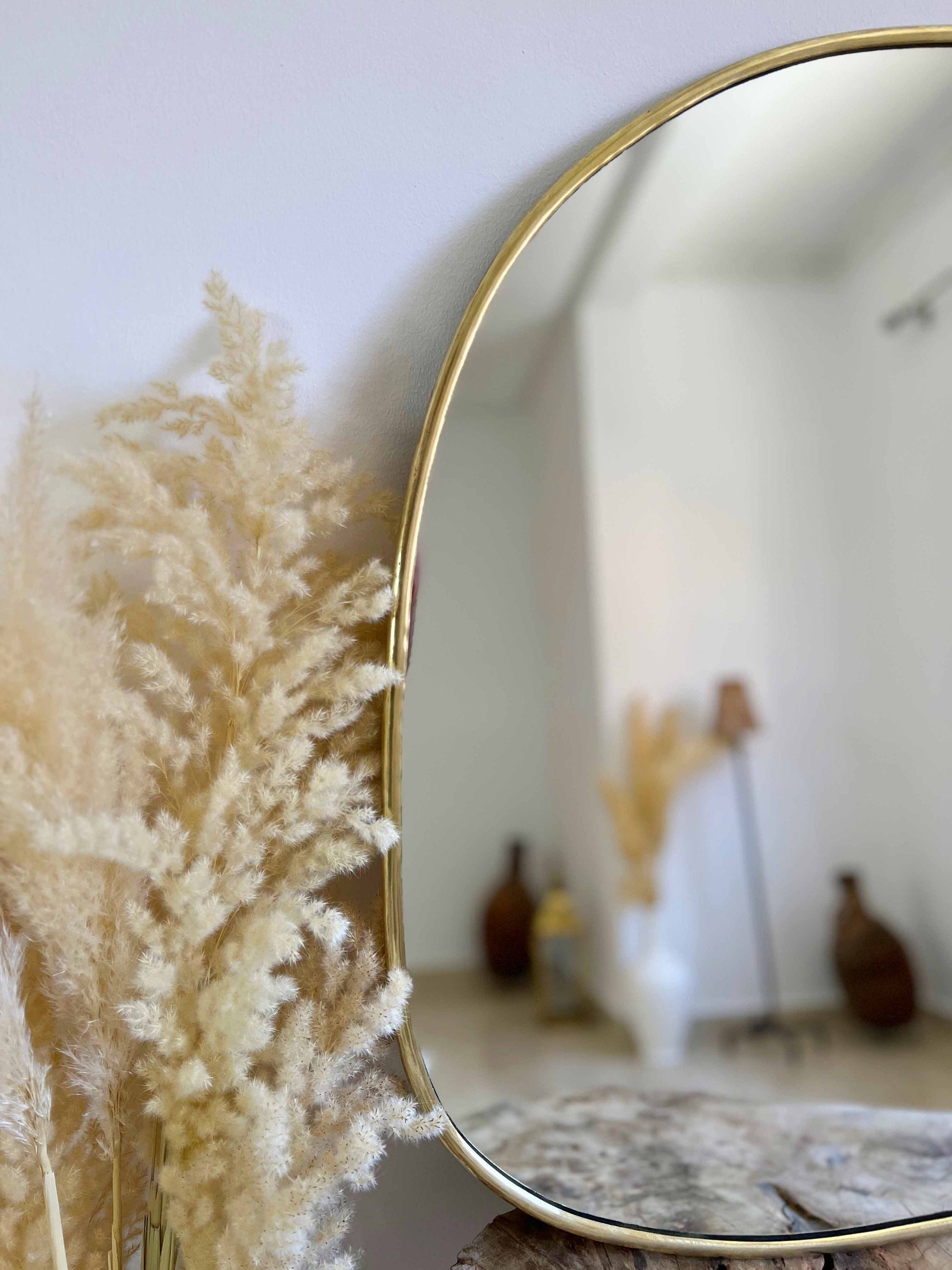 Antique Brass Mirror