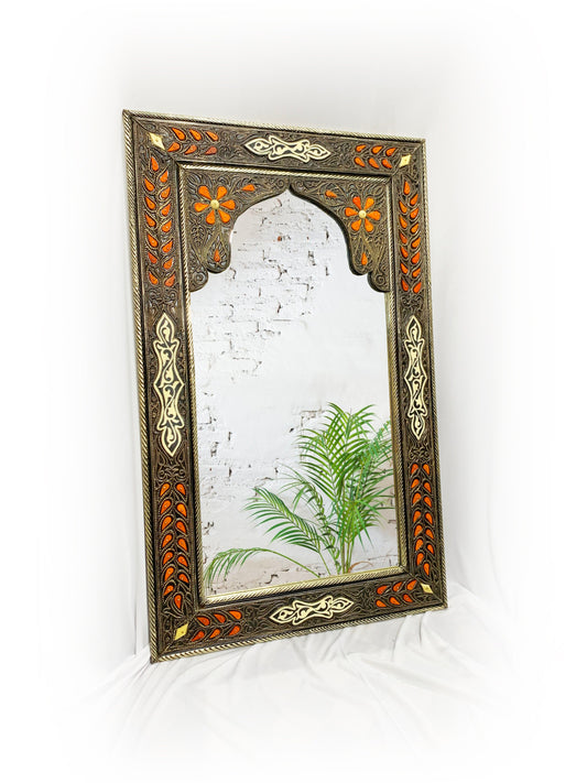 a picture frame with a painting of a palm tree