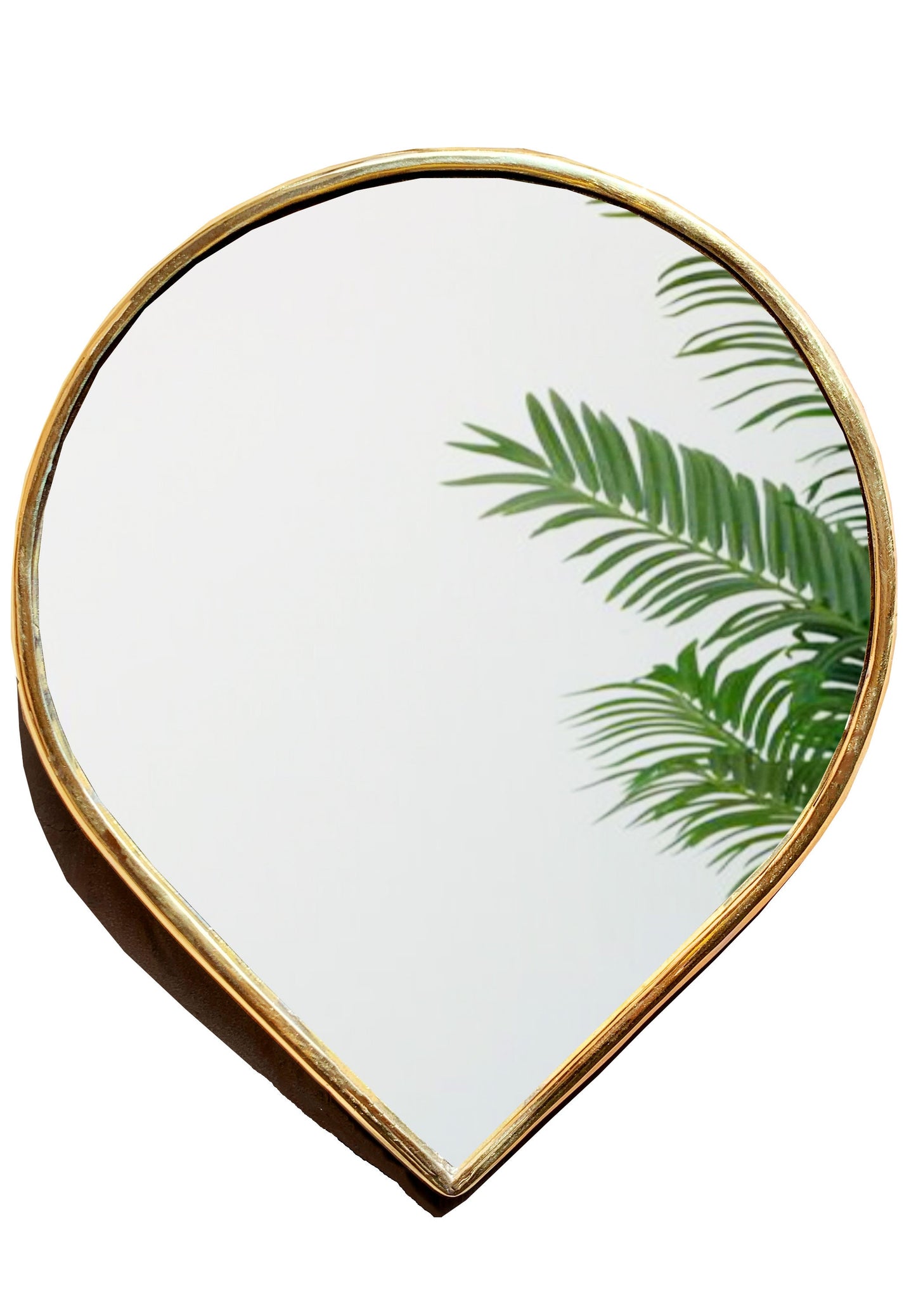 Miroir en forme de larme en laiton – Miroir mural fait main