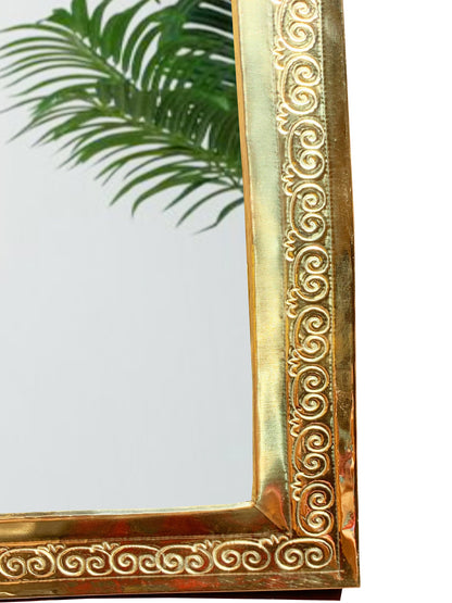 Moroccan Handmade Brass Arch Mirror