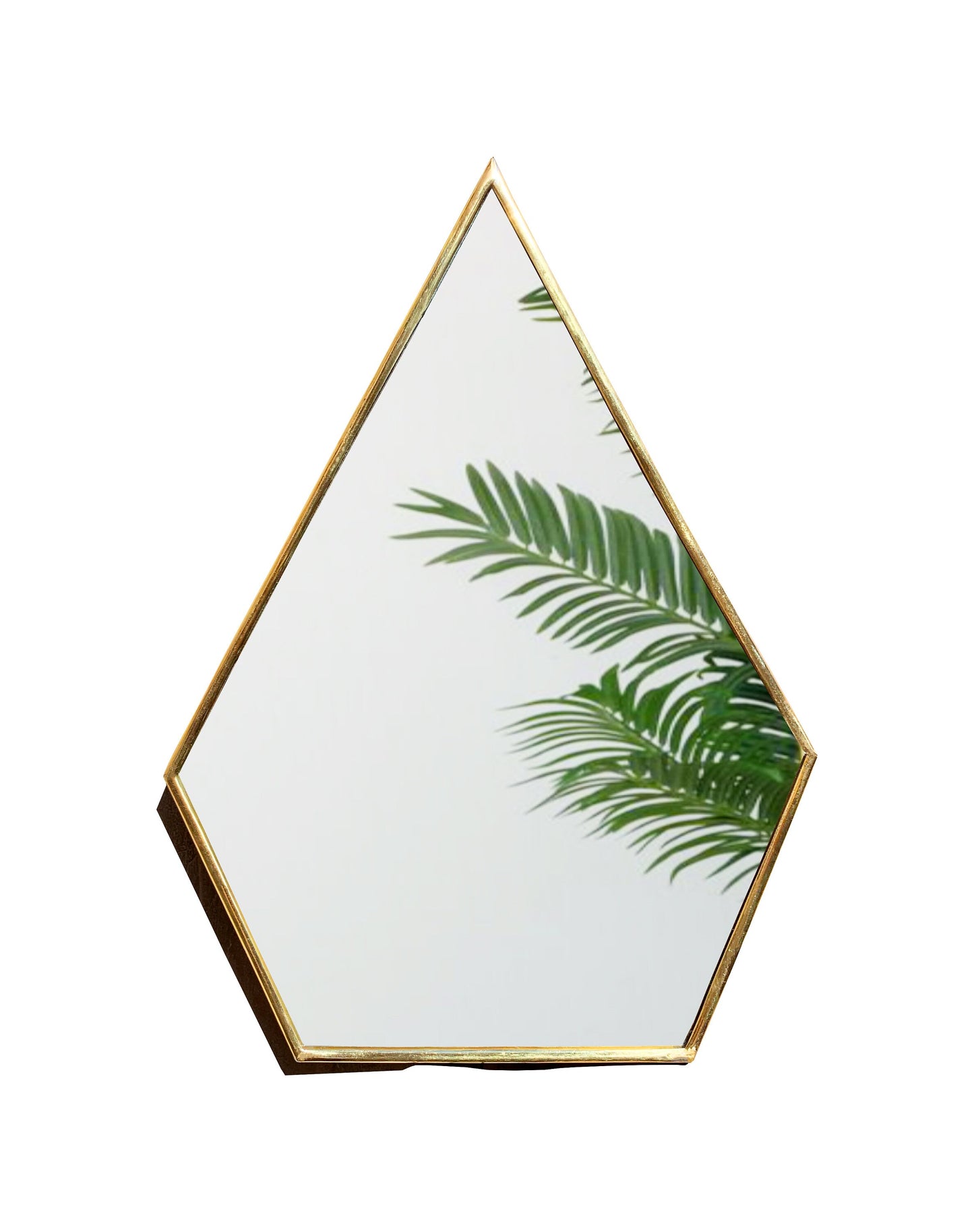 Miroir avec cadre en laiton doré