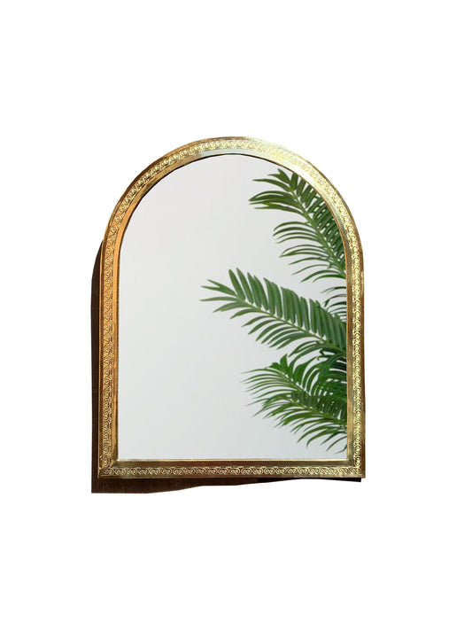 Miroir en arc marocain fait main en laiton