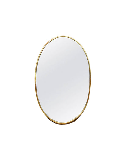 Brass Oval Wall Mirror - Handmade Antique Bathroom Mirror