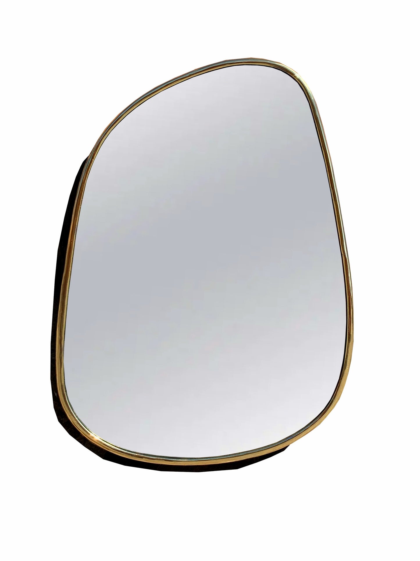 Miroir mural asymétrique - Miroir avec cadre en laiton fait main