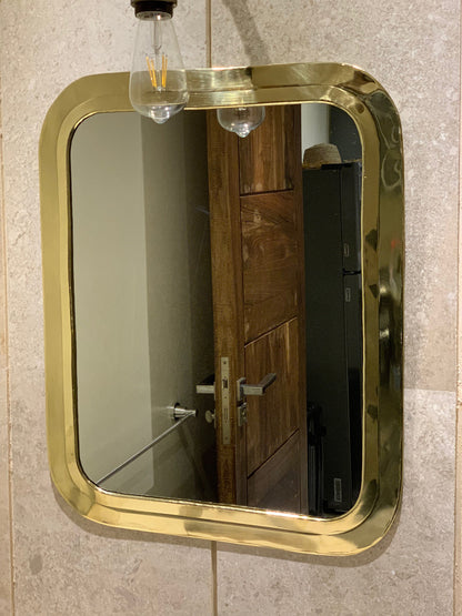 Gold Rectangle Mirror - Handmade Bathroom Mirror