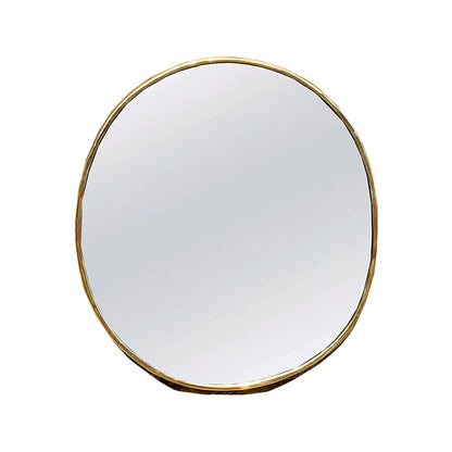 Handmade Oval Golden Wall Mirror