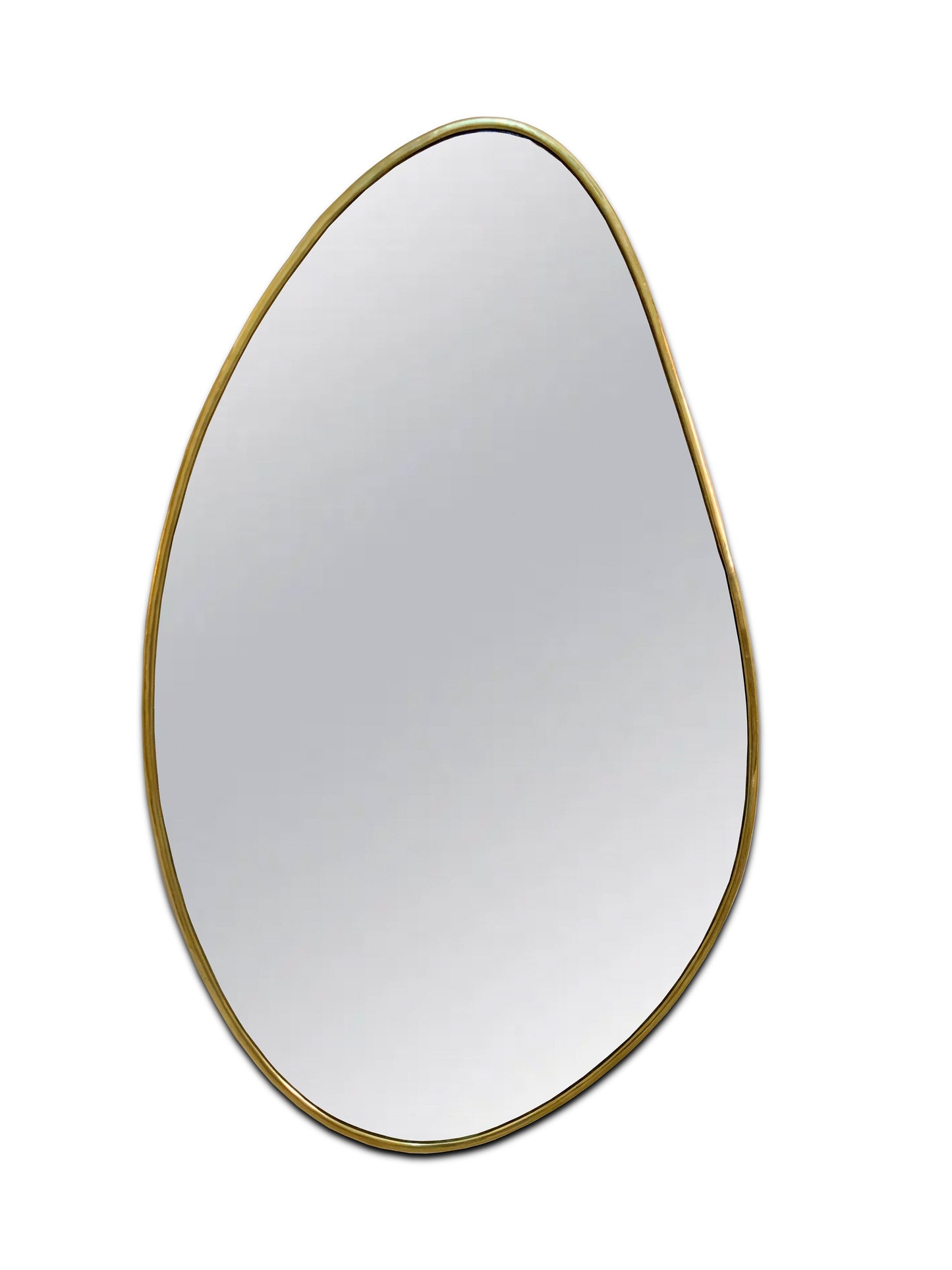 a mirror that has a gold frame around it